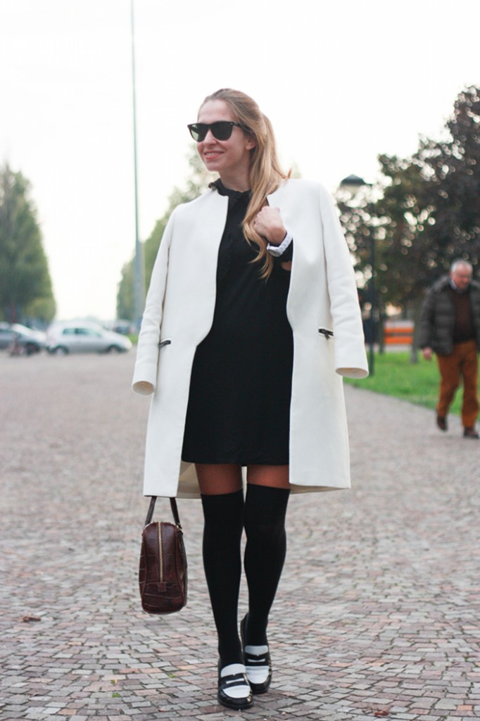 parigine e mocassini outfit