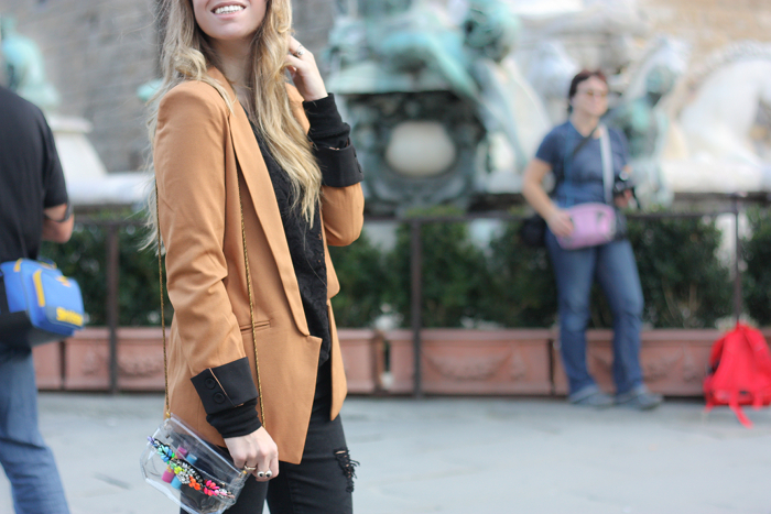 blazer cammello zara