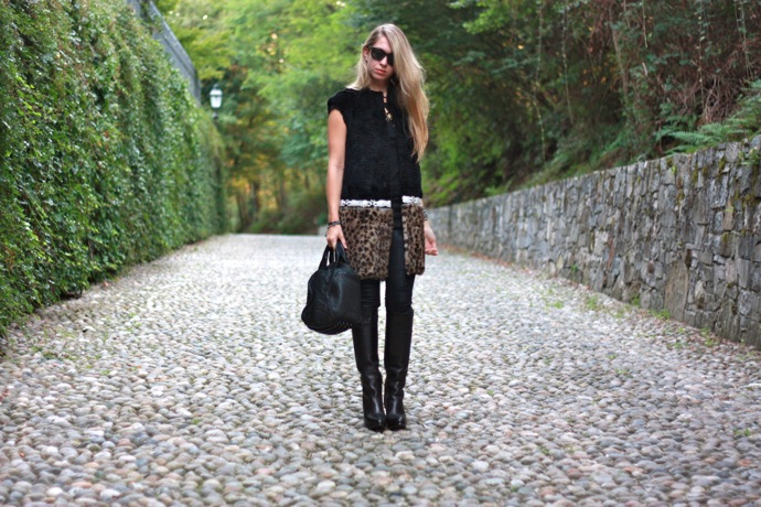 FUR leopard vest